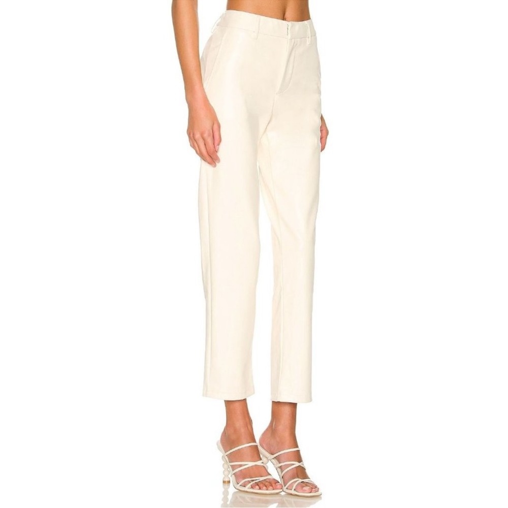 Revolve LBLC The Label‎ Franny Vegan Leather Pants Ivory Sz M